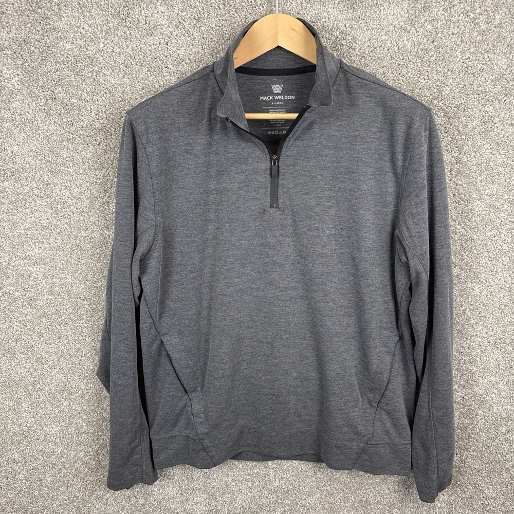 Mack Weldon Men's Quarter-Zip Sweater - Charcoal Gray